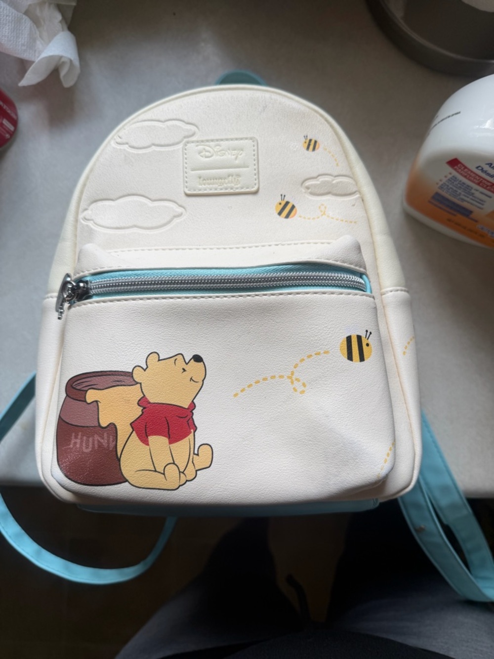 Disney Winnie the Pooh Cream & Light Blue Mini Backpack